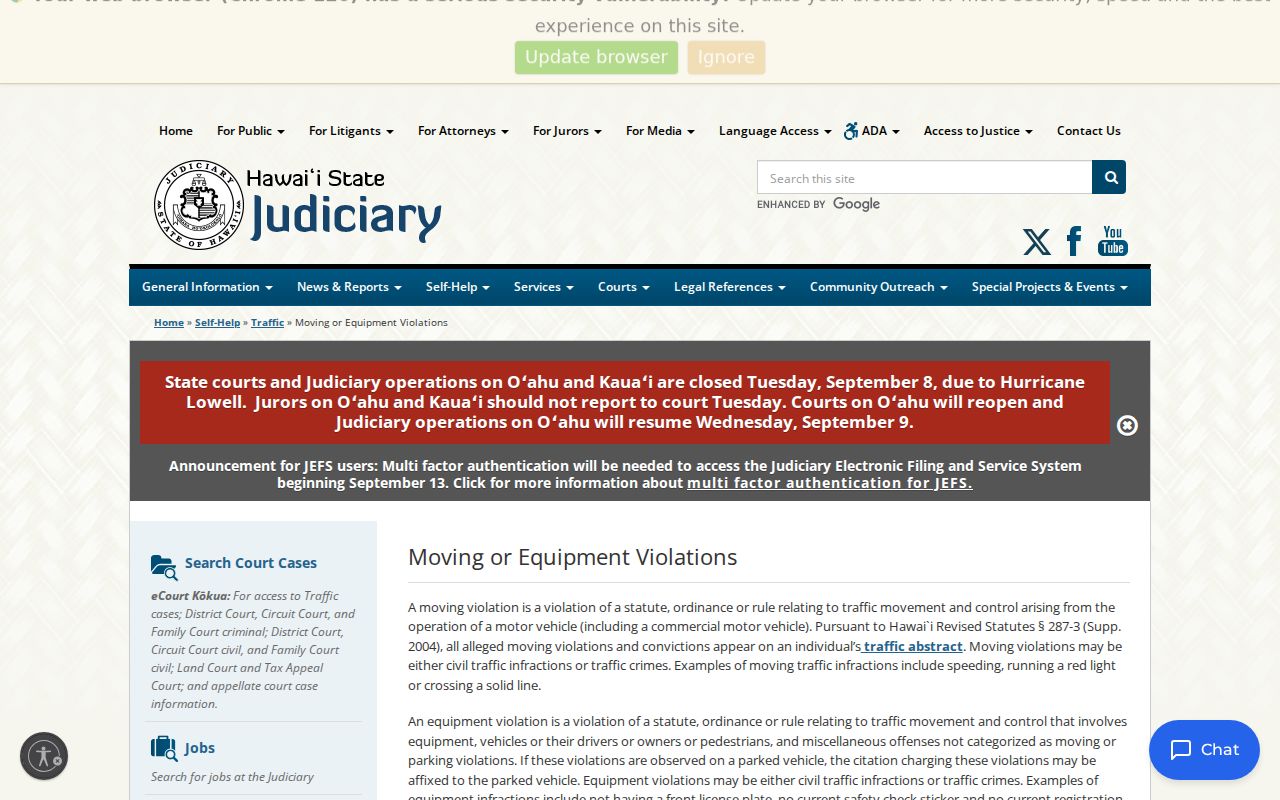 Kauai County traffic warrant court appearance guidance