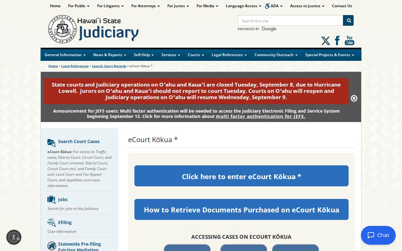 Kauai County warrant records public system explanation